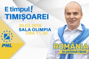 E timpul Timişoarei! Rareş Bogdan şi liberalii din vest se întâlnesc sâmbătă, la Sala Olimpia