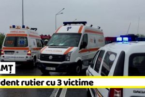 NEAMȚ: Trei persoane au ajuns la spital după un accident rutier