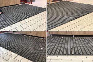 FOTO / ȘTIREA TA: Intrare prin… împiedicare, la Kaufland Alba Iulia. Dacă se întâmplă un accident, cine răspunde?