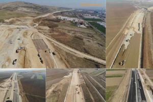 VIDEO/Autostrada A10 Sebeş-Turda, lotul 1, la finalul lunii martie 2019: S-au reluat lucrărilor la terasamente, balast stabilizat şi asfaltări
