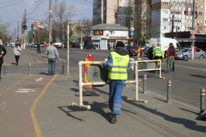 FOTO Circulaţie închisă pe strada Brăilei. Carosabilul s-a tasat din cauza unei noi avarii