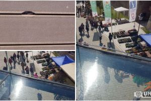 FOTO: Mirobolantul Pod al Unirii din Alba Iulia, alunecos iarna, a început să se degradeze