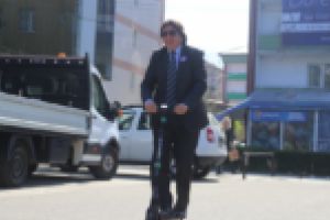 Primele trotinete electrice pentru transport public, inaugurate astăzi la Timişoara [FOTO]