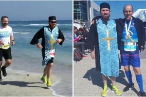O noua cursa: Preotul“ Vali Munteanu, din Tulcea, a alergat si la Maratonul Nisipului“, de la Mamaia (galerie foto)