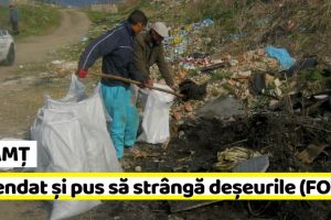 NEAMȚ: Amendat şi pus să strângă deşeurile în Piatra-Neamţ (FOTO)