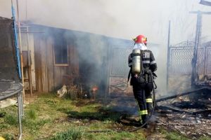 Anexa unei case din Timiş, distrusă în urma unui incendiu
