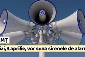 NEAMȚ: Astăzi, 3 aprilie, vor suna sirenele de alarmare (EXERCIȚIU!)