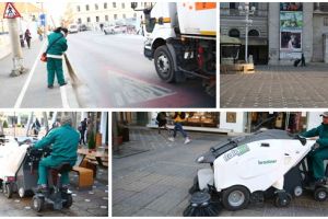 Brantner a început curăţenia stradală în Timişoara. Deocamdată doar în centru