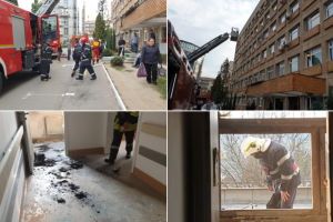 FOTO/ VIDEO/ UPDATE/ INCENDIU de la ţigara unui pacient, într-o magazie a Spitalului Judeţean de Urgenţe Alba Iulia