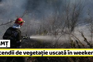 NEAMȚ: 9 incendii de vegetaţie uscată în acest weekend