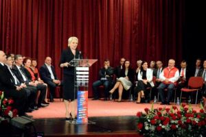 Premierul Viorica Dăncilă, popas electoral la Reghin