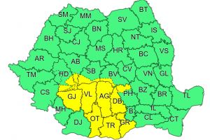 Dâmboviţa sub Cod Galben de ploi însemnate, până pe 17 mai
