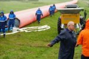 La invitaţia ISU Gorj, A.B.A Jiu a participat la exerciţiul de simulare inundaţii pe râul Jiu, în zona Comunei Bâlteni