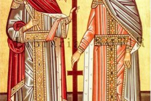 Sfintii Mari Imparati si intocmai cu Apostolii, Constantin si mama sa, Elena