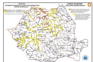 Cod galben de inundaţii pe râul Olt