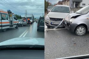 FOTO: ACCIDENT rutier între Alba Iulia şi Miceşti, între două autoturisme. Două victime conştiente, intervine SMURD