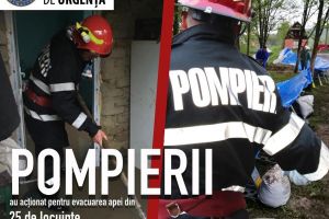 Gospodării inundate şi drumuri blocate, în urma ploilor abundente de ieri