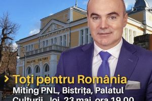 PNL organizează un miting electoral la Bistriţa. Va fi prezent Rareş Bogdan