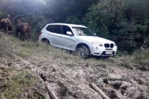 S-au împotmolit cu maşinile pe drumuri forestiere