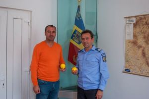 Nicolae Dobre, preşedintele Federaţiei Române de Oină, în vizită la Inspectoratul de Jandarmi Harghita