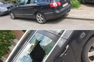 NEWS ALERT/ Hoţii au dat o SPARGERE în centrul Aradului! Ce au FURAT dintr-o maşină (FOTO)