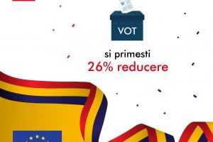 Îndemn la civism: Firme din Oradea îşi invită clienţii la vot pe 26 mai, promiţându-le reduceri de 26% din preţuri