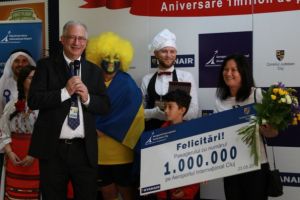 VIDEO. O sătmăreancă, pasagerul cu numărul 1 milion pe Aeroportul Cluj