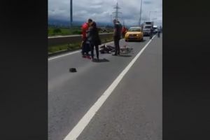 VIDEO Biciclist accidentat grav la ieşire din Sibiu înspre Agnita