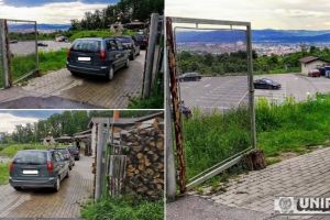 FOTO/ȘTIREA TA: Ca să nu plătească taxă, parcare CU TUPEU direct la uşa restaurantului! Se poate parca şi înăuntru?