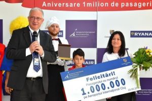Aeroportul Internaţional “Avram Iancu” Cluj sărbătoreşte pasagerul cu numărul 1.000.000 în anul 2019