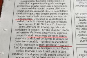 Anunţ incredibil! O instituţie publică din Botoşani angajează spălătoreasă cu studii superioare