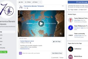 Clip electoral PNL pe pagina de Facebook a Filarmonicii. Gârboni: A fost distribuit de altcineva
