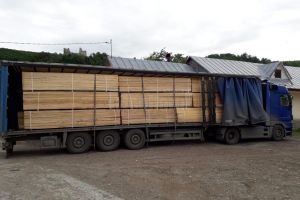 Tir cu cherestea, care „fenta” legea, confiscat de Garda Forestieră Suceava