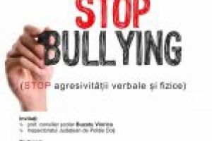 STOP BULLYING  (STOP agresivităţii verbale şi fizice)