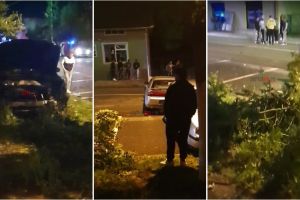 VIDEO. Accident în Negreşti. Impact puternic între două maşini