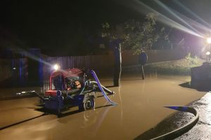 Intervenţii la inundaţiile de la Lespezi-Gârleni