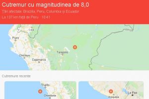 S-a zguduit pamantul: Un cutremur de 8 grade pe scara Richer a avut loc in Peru