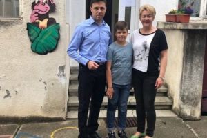 Târnăveni: Nicolae Sorin Megheşan (PNL), la vot alături de familie