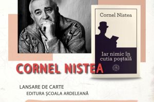 Cea mai recentă carte semnată de prozatorul Cornel Nistea lansată la Târgul de Carte Alba Transilvana, ediţia a XII-a, 6-8 iunie 2019