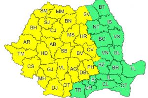 Atenţionare meteo – COD GALBEN. Instabilitate atmosferică accentuată