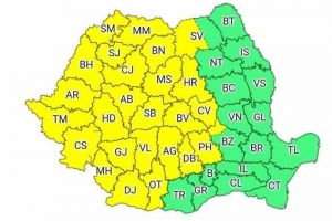 Avertizare meteo de vreme severă: Ploi abundente, furtuni şi vijelii până pe 1 iunie, ora 10.00