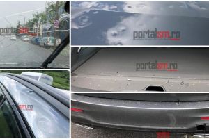 FOTO. Maşina unui sătmărean, distrusă de grindină în Zalău!