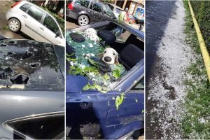 FOTO/VIDEO. Grindina a produs pagube însemnate în Zalău