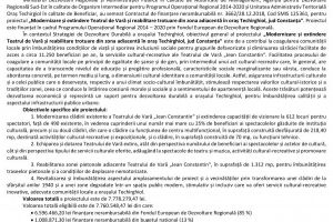 Anunt de presa: Lansarea implementarii proiectului MODERNIZAREA ȘI EXTINDERE TEATRUL DE VARA ȘI REABILITARE TROTUARE DIN ZONA ADIACENTA IN ORAȘUL TECHIRGHIOL, JUD CONSTANȚA