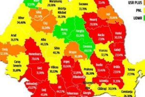 Harta politică a României, după alegerile europarlamentare