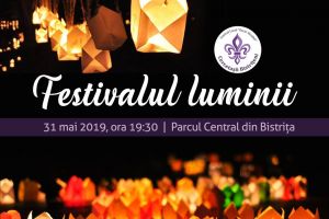 Cercetaşii Bistriţeni: ”Festivalul luminii” în Parcul Municipal