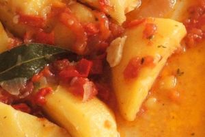 Mâncare bătrânească de cartofi cu leurdă (de post)