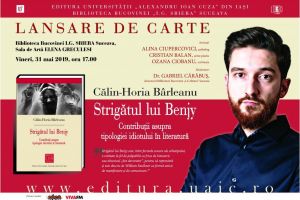 Lansarea cărţii „Strigătul lui Benjy”, de Călin-Horia Bârleanu