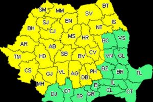 Alertă meteo! Judeţul Botoşani, sub Cod galben de vreme rea