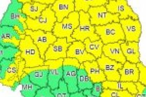 Braila sub cod galben de ploi torentiale, vijelii si grindina